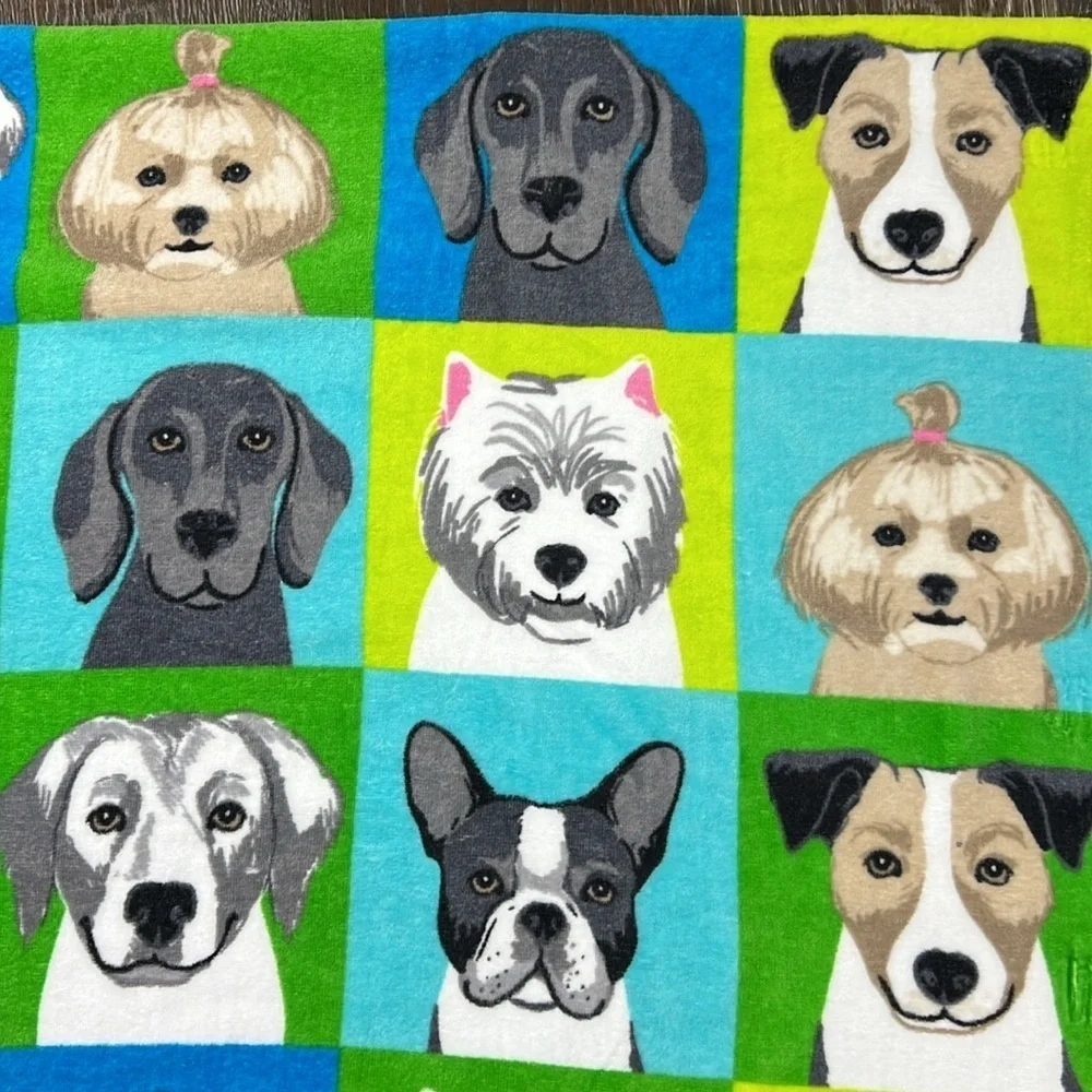 Deborah Connolly - ‘Dog Breeds’ Beach Towel. 36” x 68”. NWT. Firm! Last one!